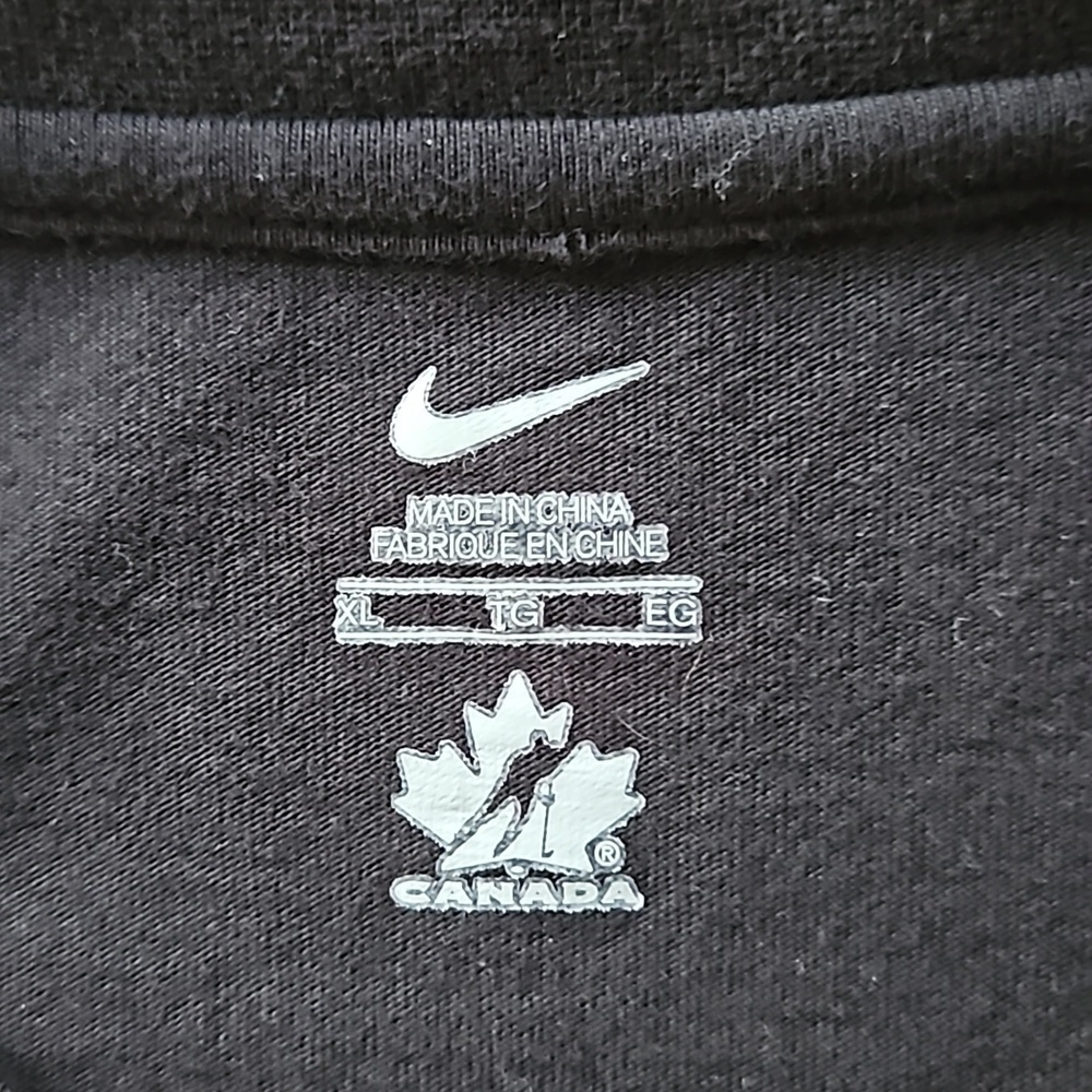 Nike Hockey Canada Black White Cotton Long Sleeve Tshirt Size XL - Picture 7 of 12